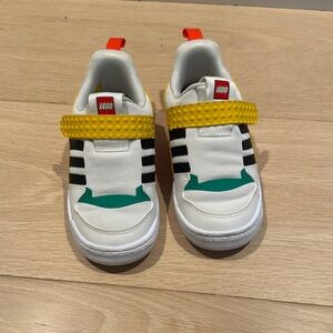 Adidas x LEGO Kids Shoes - White, Yellow, and Black